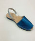 LULU AVARCAS FLAT SANDAL IN METALLIC BLUE