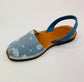 LULU AVARCAS VINTAGE DENIM "WORN LOOK" FLAT SANDAL