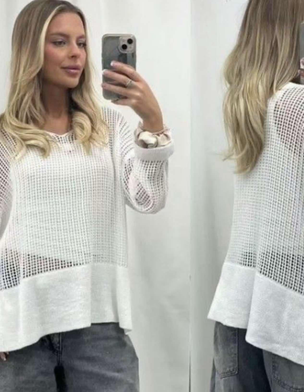 PINK DIAMOND LAYERING TOP IN WHITE