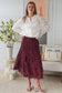 WILLOW WINE CROCHET SKIRT