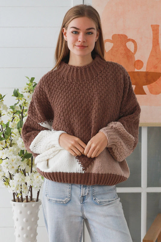 CHARLOTTE MULTI COLOURED BROWN KNIT