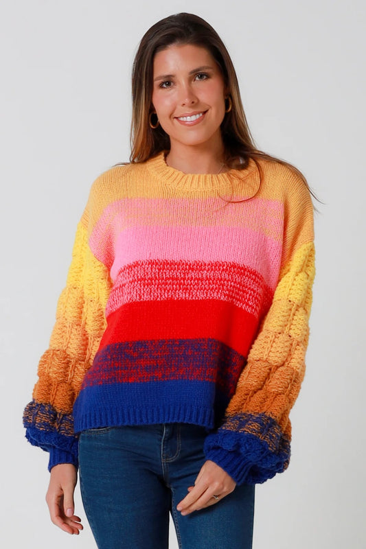 CHARLOTTE RAINBOW OMBRE KNIT