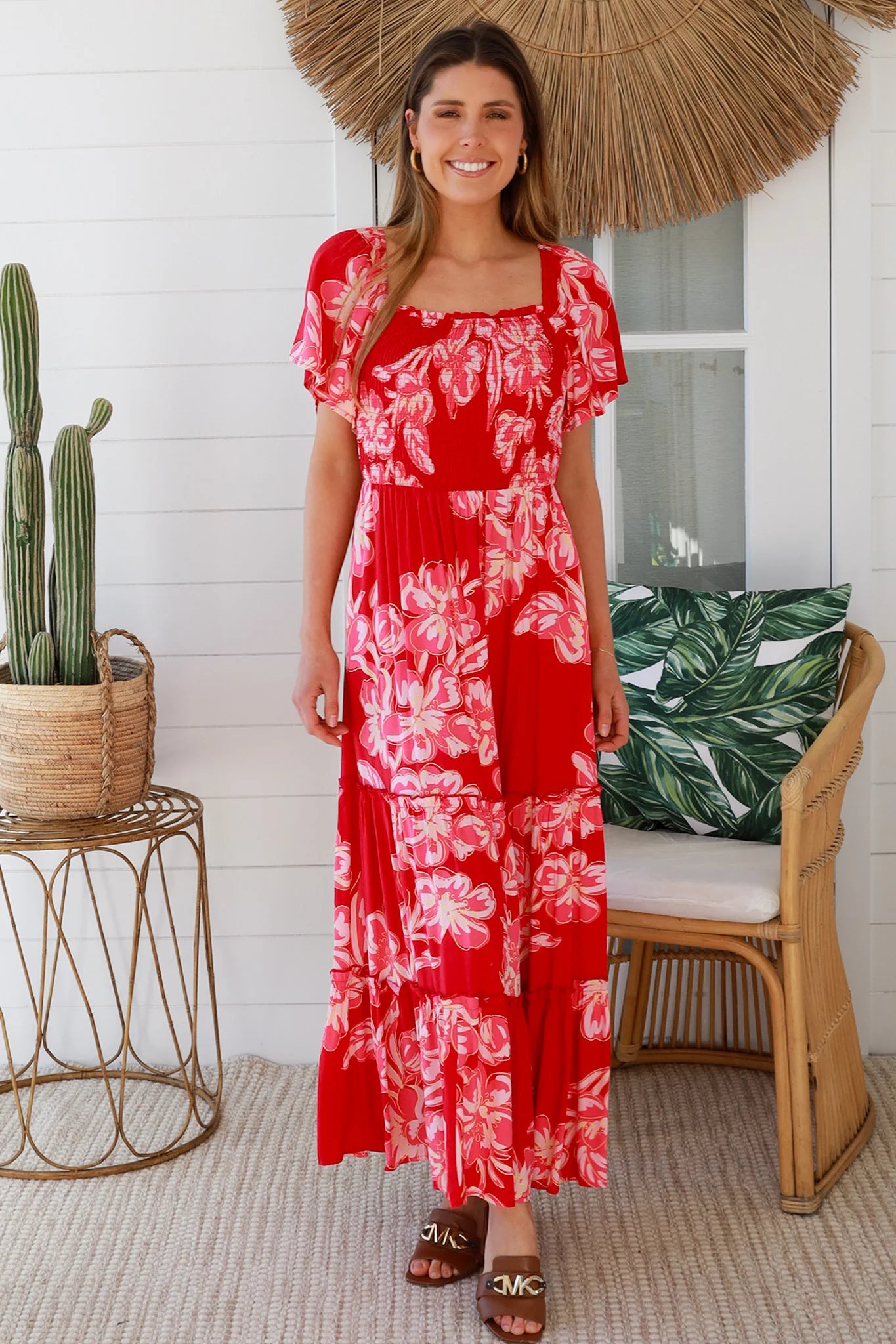 AVA & MIA JULIETTE BETTY PINK MAXI DRESS