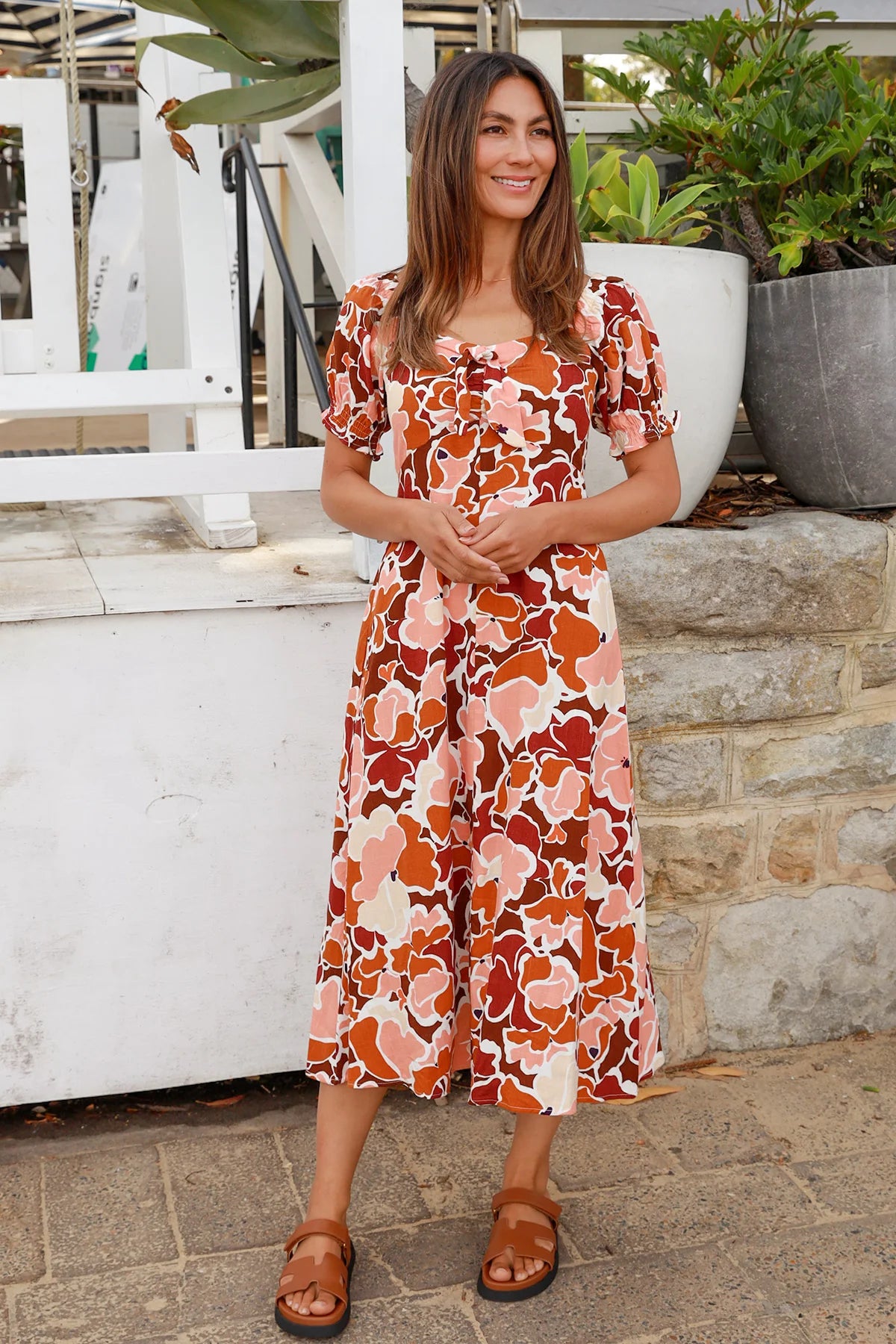 AVA & MIA BRIANNA NEVA MIDI DRESS