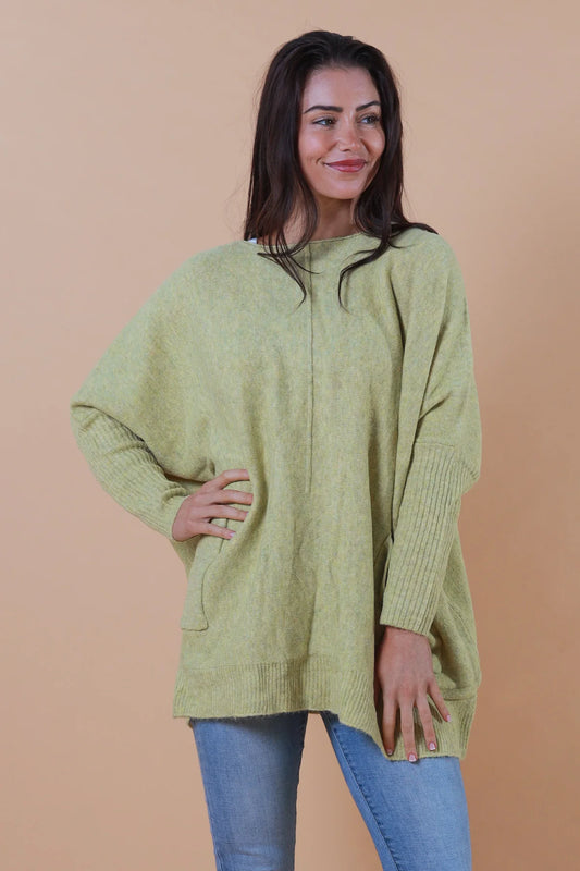CHARLOTTE WOOL BLEND KNIT IN LEMON/LIME