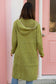 CHARLOTTE HOODED KNIT CARDI IN GREEN