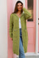 CHARLOTTE HOODED KNIT CARDI IN GREEN