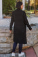 CHARLOTTE WOOL BLEND KNIT LONG CARDI IN BLACK