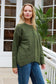 CHARLOTTE WOOL BLEND KNIT IN OLIVE GREEN