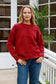 CHARLOTTE WOOL BLEND KNIT IN CHERRY RED