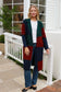 CHARLOTTE COLOUR BLOCK KNIT CARDI