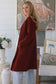 CHARLOTTE DEEP RED WOOL BLEND CARDI