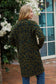 CHARLOTTE COZY WOOL BLEND KNIT CARDI IN GREEN ANIMAL PRINT
