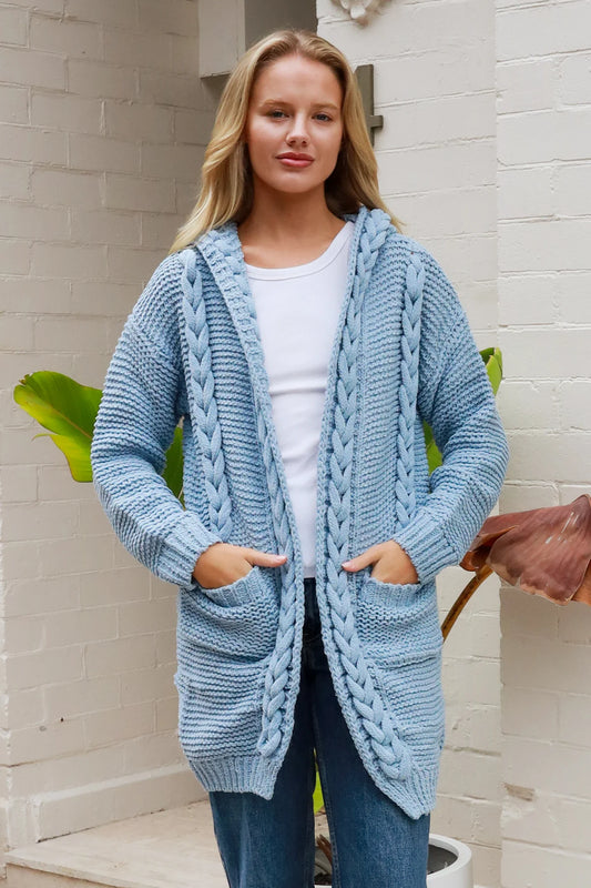 CHARLOTTE WOOL BLEND KNIT IN SKY BLUE