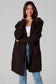 CHARLOTTE CHOCOLATE BROWN WOOL BLEND CARDI