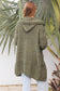 CHARLOTTE KHAKI PLAIT CARDI WITH HOOD