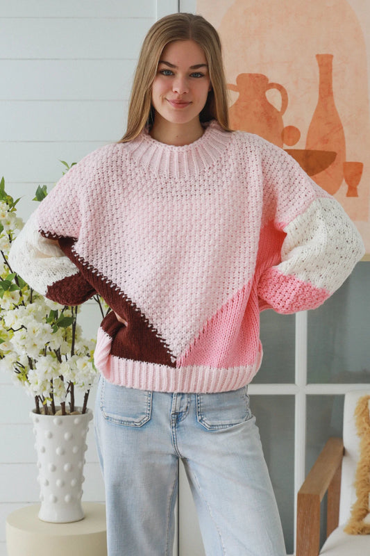 CHARLOTTE MULTI-COLOURED PINK KNIT