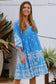 SALTY PALM BEATRIX BLUE MINI DRESS
