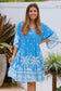 SALTY PALM BEATRIX BLUE MINI DRESS
