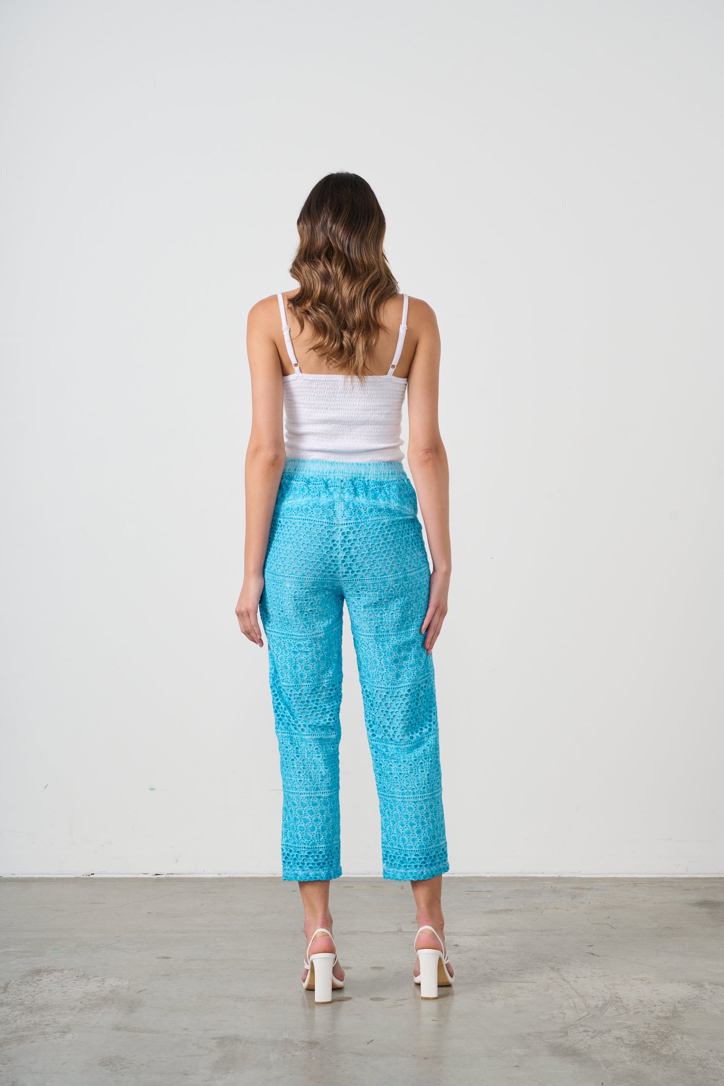 CAJU BRODERIE PANT IN BLUE