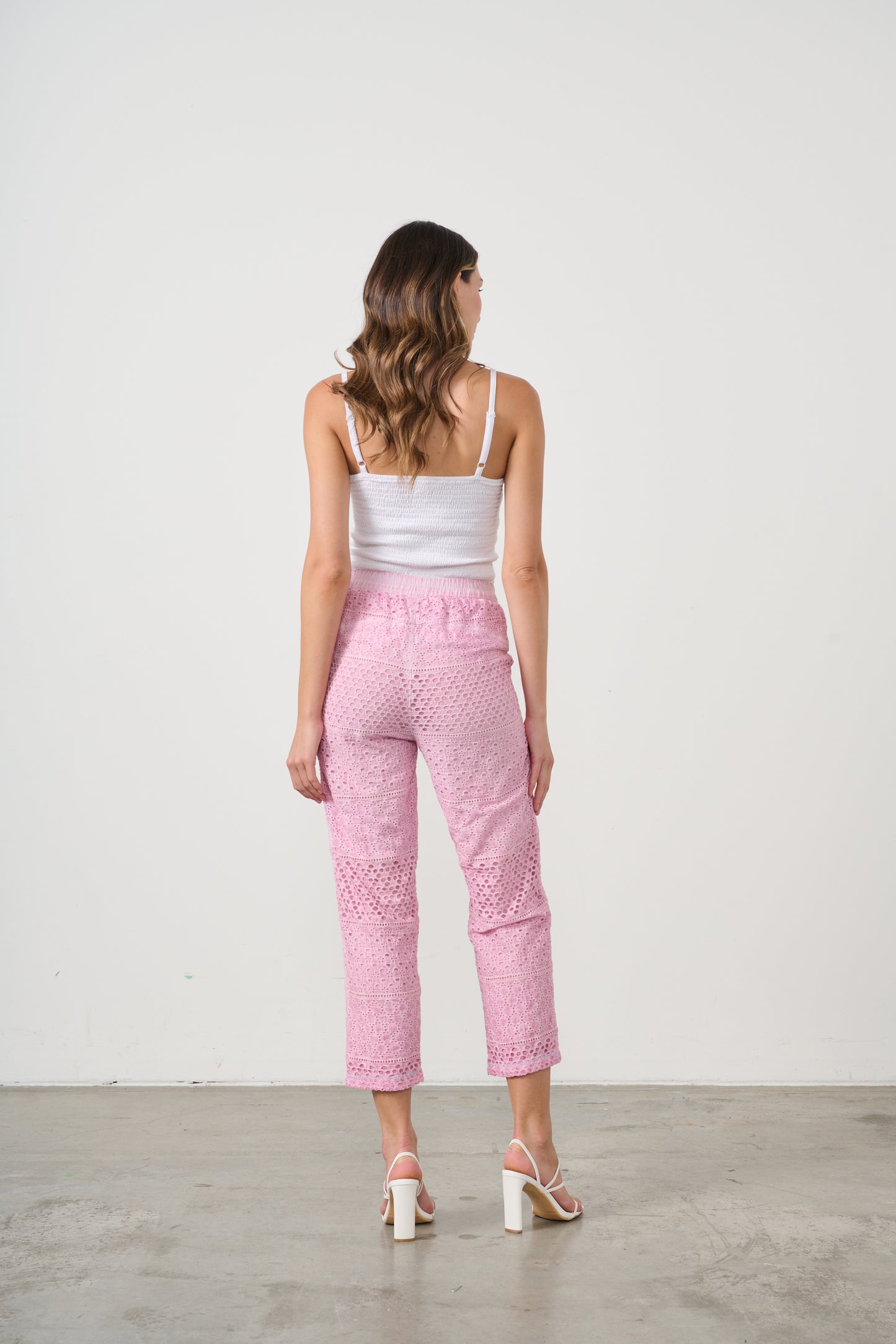 CAJU BRODERIE PANT IN PINK