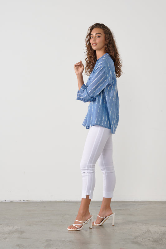 CAJU BLUE TIE DYE COTTON SHIRT