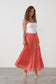 CAJU WATERMELON LONG COTTON SKIRT