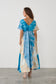 CAJU V-NECK DRESS IN TIE DYE BLUE