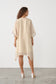 CAJU GOLD EMBROIDERY DRESS IN VANILLA