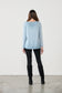 CAJU SPARKLE THREAD LONG SLEEVE TOP IN BLUE