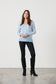 CAJU SPARKLE THREAD LONG SLEEVE TOP IN BLUE