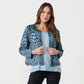 CAJU ANIMAL PRINTED JACKET IN BLUE