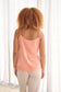 GELATU EYELASH LACE TRIM CAMI IN APRICOT