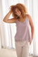 GELATU EYELASH LACE TRIM CAMI IN ORCHID