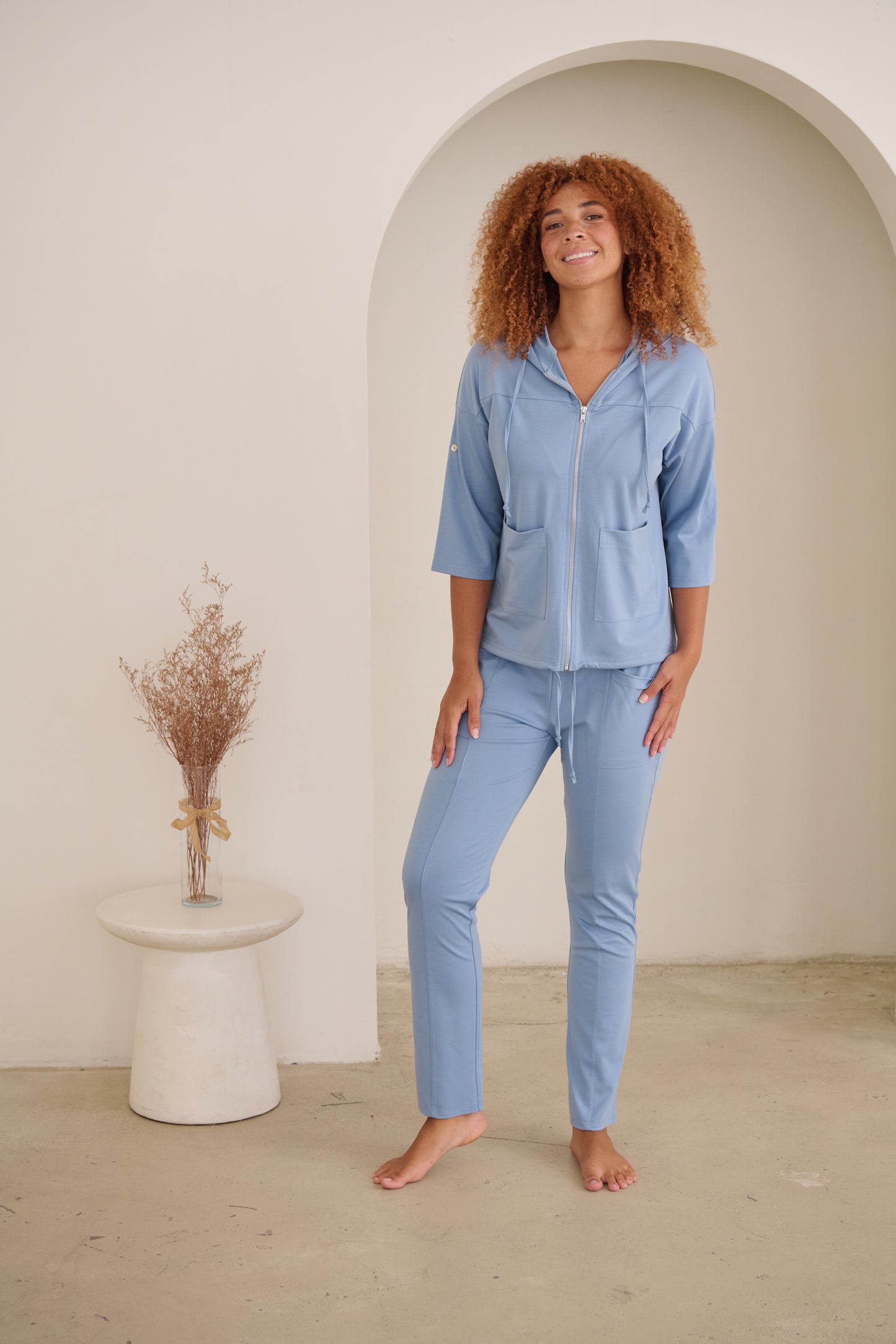 GELATU YOGA PANTS WITH POCKETS IN SKY
