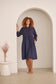 GELATU HOODED DRESS IN INDIGO