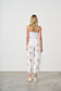 HOLMES & FALLON WHITE WITH GOLD PRINT PANT