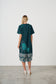HOLMES & FALLON SCOOP HEM LOTUS PRINT DRESS