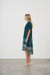 HOLMES & FALLON SCOOP HEM LOTUS PRINT DRESS