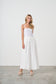 HOLMES & FALLON WIDE LEG PANTS IN WHITE