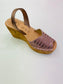 LULU AVARCAS PINK SEQUIN LEATHER CORK