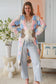 WILLOW LONG CROCHET CARDI IN PINK, BLUE, CREAM AND BROWN