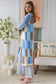 WILLOW LONG CROCHET CARDI IN BLUE, BEIGE AND CREAM