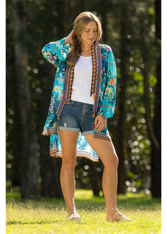 CIENNA LOTUS GARDEN KIMONO