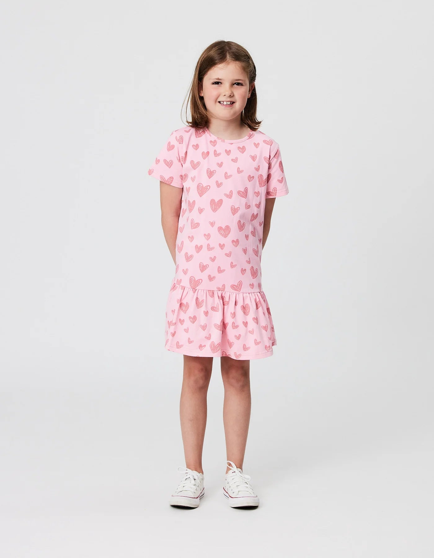 KISSED BY RADICOOL HEARTS FRILL DRESS