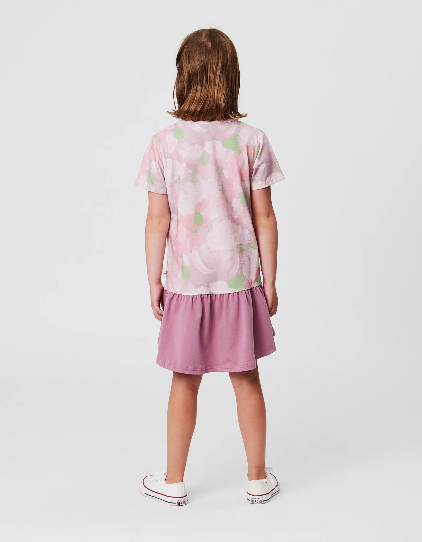 KISSED BY RADICOOL ABSTRACT FLORAL FRILL DRESS