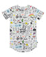 KISSED BY RADICOOL DOODLE SKATER TEE DRESS