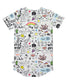 KISSED BY RADICOOL DOODLE SKATER TEE DRESS
