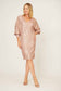L'AMORE SEQUIN DRESS IN CHAMPAGNE ROSE