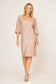 L'AMORE SEQUIN DRESS IN CHAMPAGNE ROSE